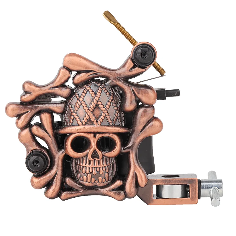 

OEM Skull Coil Tattoo Machine Starter Embossment Tattoo Machine For Liner Shader