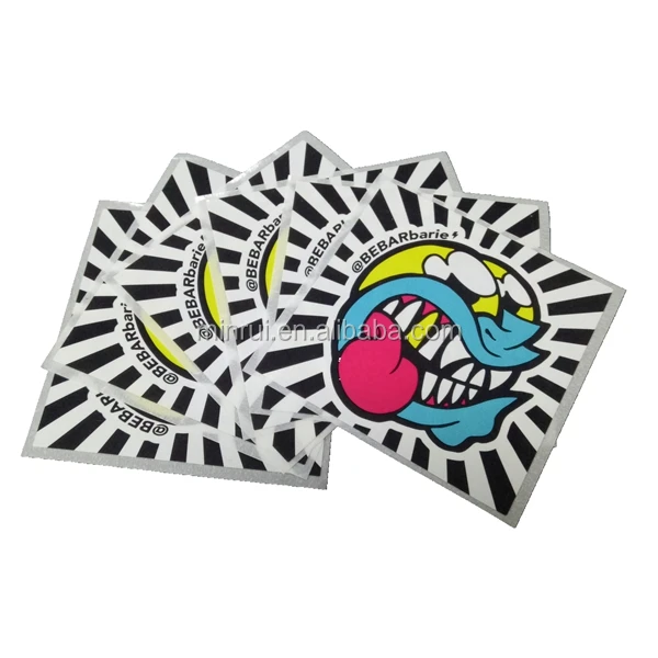 
Custom Cartoon Design Printed Self Destructive Vinyl Eggshell Stickers for Graffiti Art 