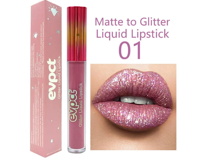 

Private Label Multi-Color Makeup Matte 24Hours Waterproof Glitter Liquid Lipstick, 15