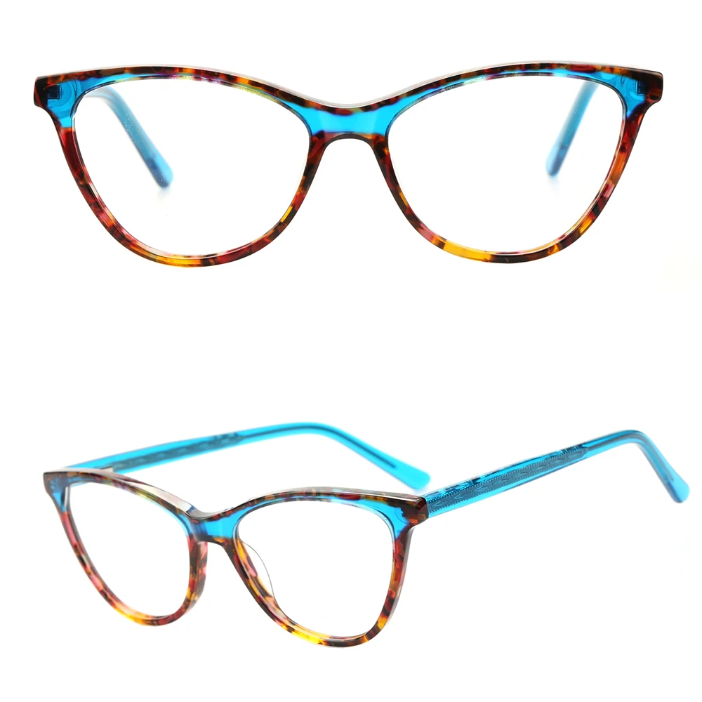 

FP1963 fashion multi colored acetate optical frames