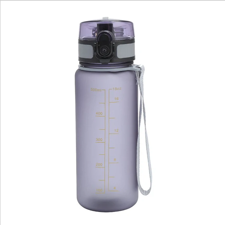 

2021 hot amazon 500ML BPA Free Portable Plastic Water Bottle transparent plastic material cup custom logo color, Customized color