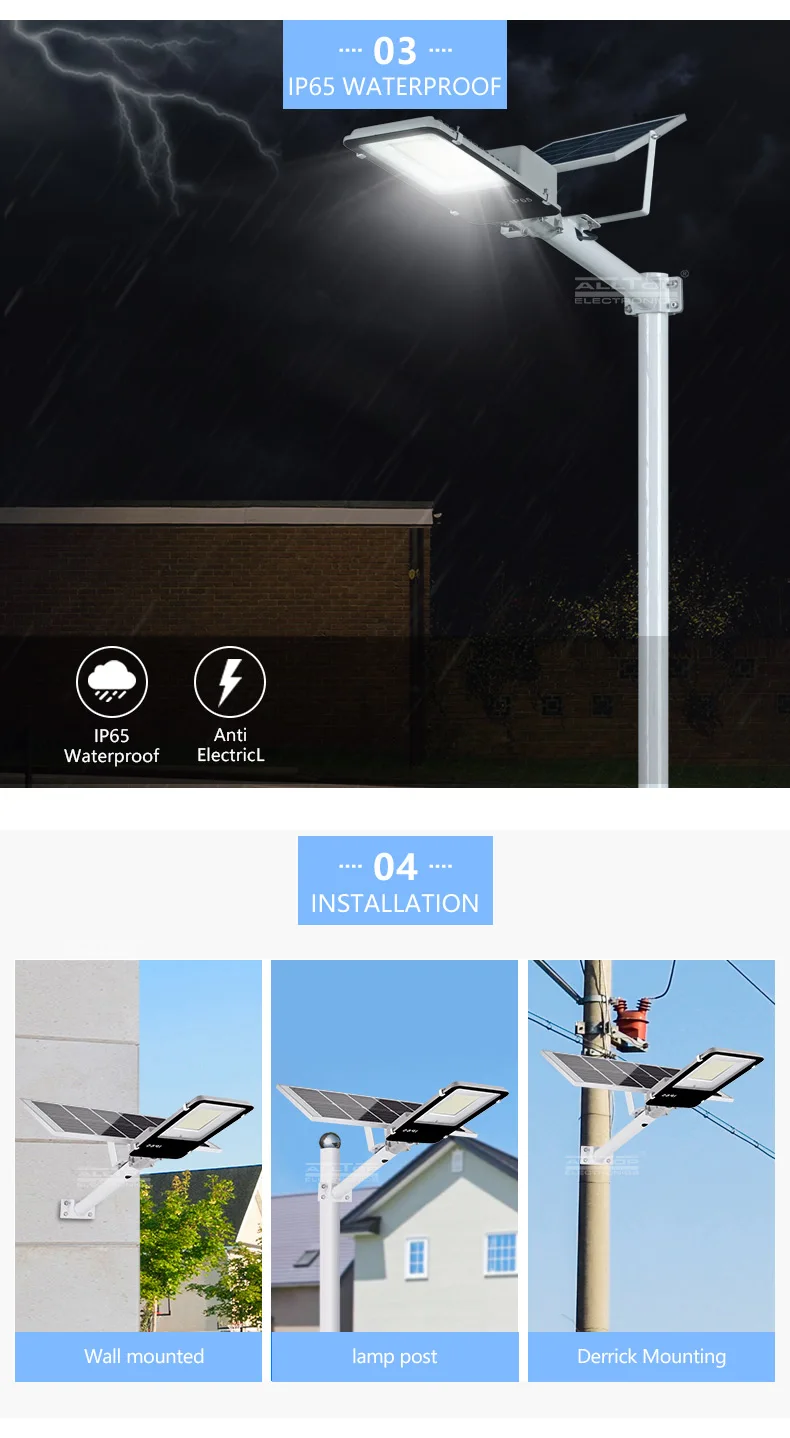 Alltop New Products Bridgelux Smd Ip65 Outdoor 200w Solar Led Street