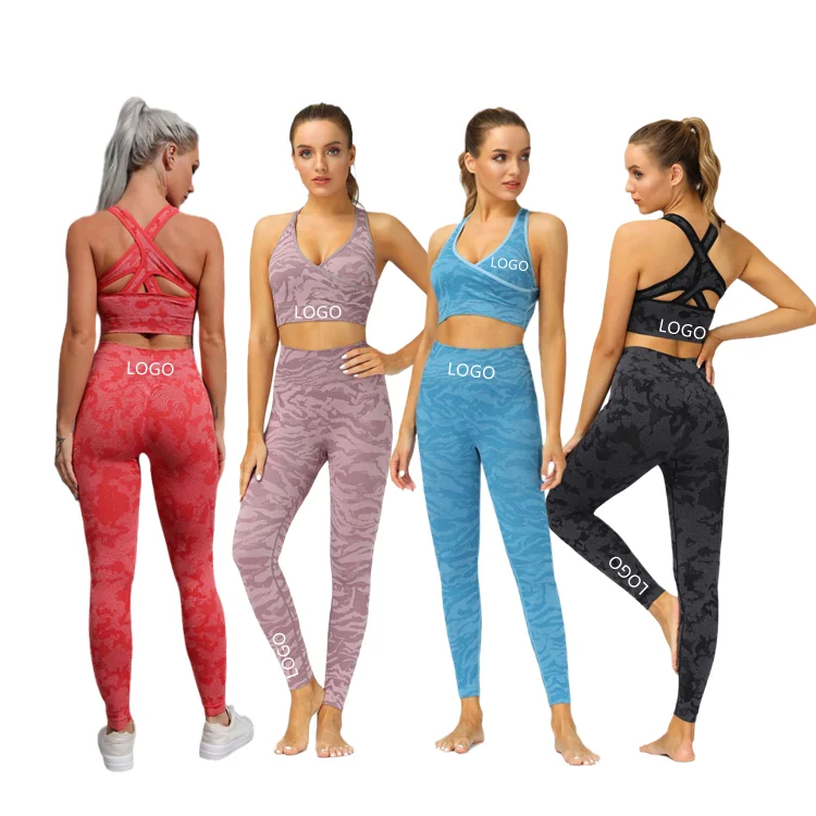 

2Pcs Seamless Yoga Set Women Sportswear Female Workout Leggings Bra Sport Clothes Training Tights Yoga Suit Gym Fitness Clothing, Accept customized colors