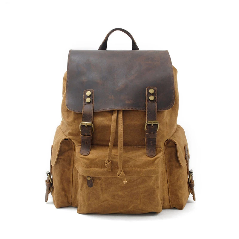 

Y0165 Custom Vintage Laptop Mens Fashion Travel Pu Leather Waterproof Women Backpacks