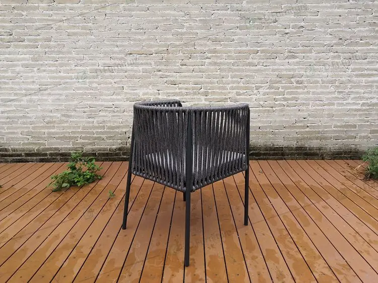 High Quality Garden Outdoor Furniture Modern Aluminum Rattan Dining Chair
