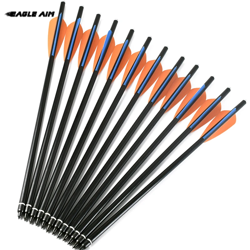 

12 Pcs 18 inch Fiberglass Arrows for Archery Crossbow Replacement Bolts Arrow