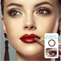 

fashion korea style black big doll eyes circle soft color contact lens lenses black and brown eyes lentes de contacto