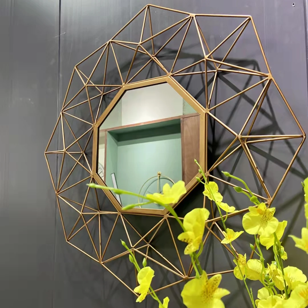60cm Rose Superior Quality Decorative Modern Large Wall Mirrors Decor Wall Home Gold Round Department Wall Mirror Dropshipping