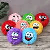 Funny expression emoji plush toy ball for keychains