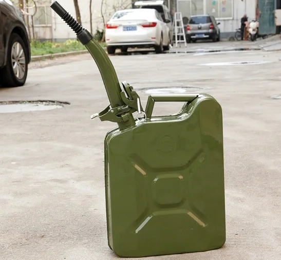 Steel Military Gasoline Fuel Tank Petrol Jerrycan 20 liter 5 Gallon Gal Oil Jerry Can