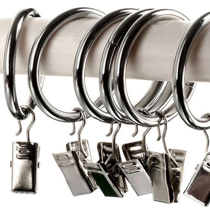 

Stainless Steel Window Shower Curtain Clips Hook Clips Hoop Clips Roman Rings