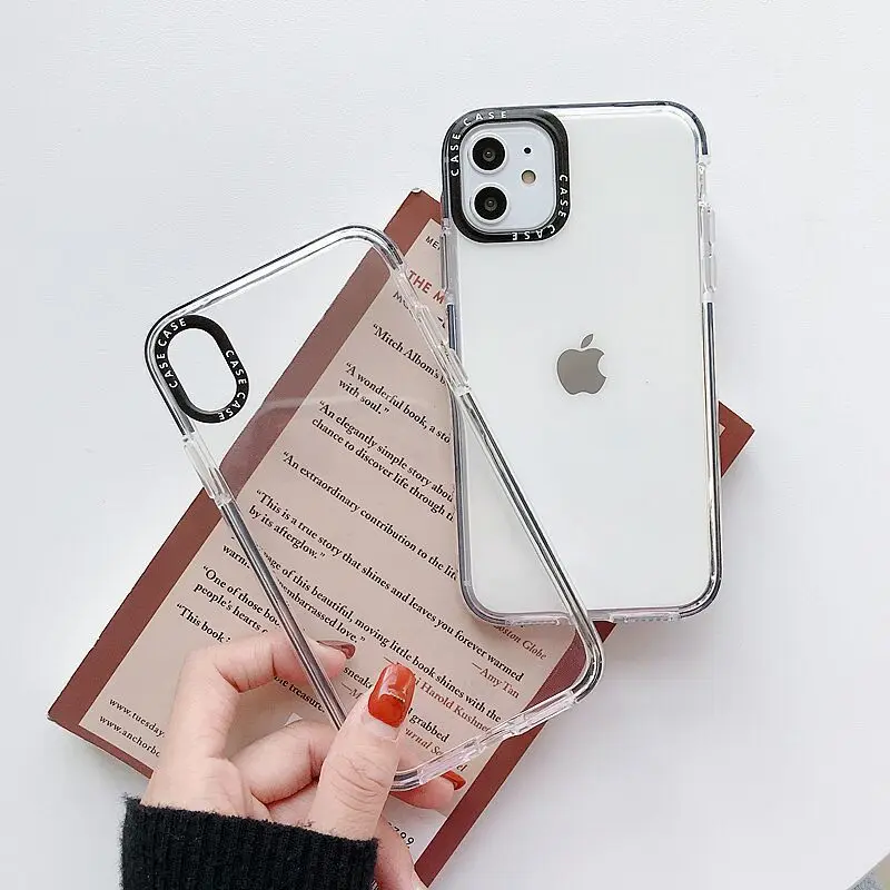 

High quality crystal clear shockproof phone case transparent soft fundas with camera frame for iphone 11 pro max XS XR Cover