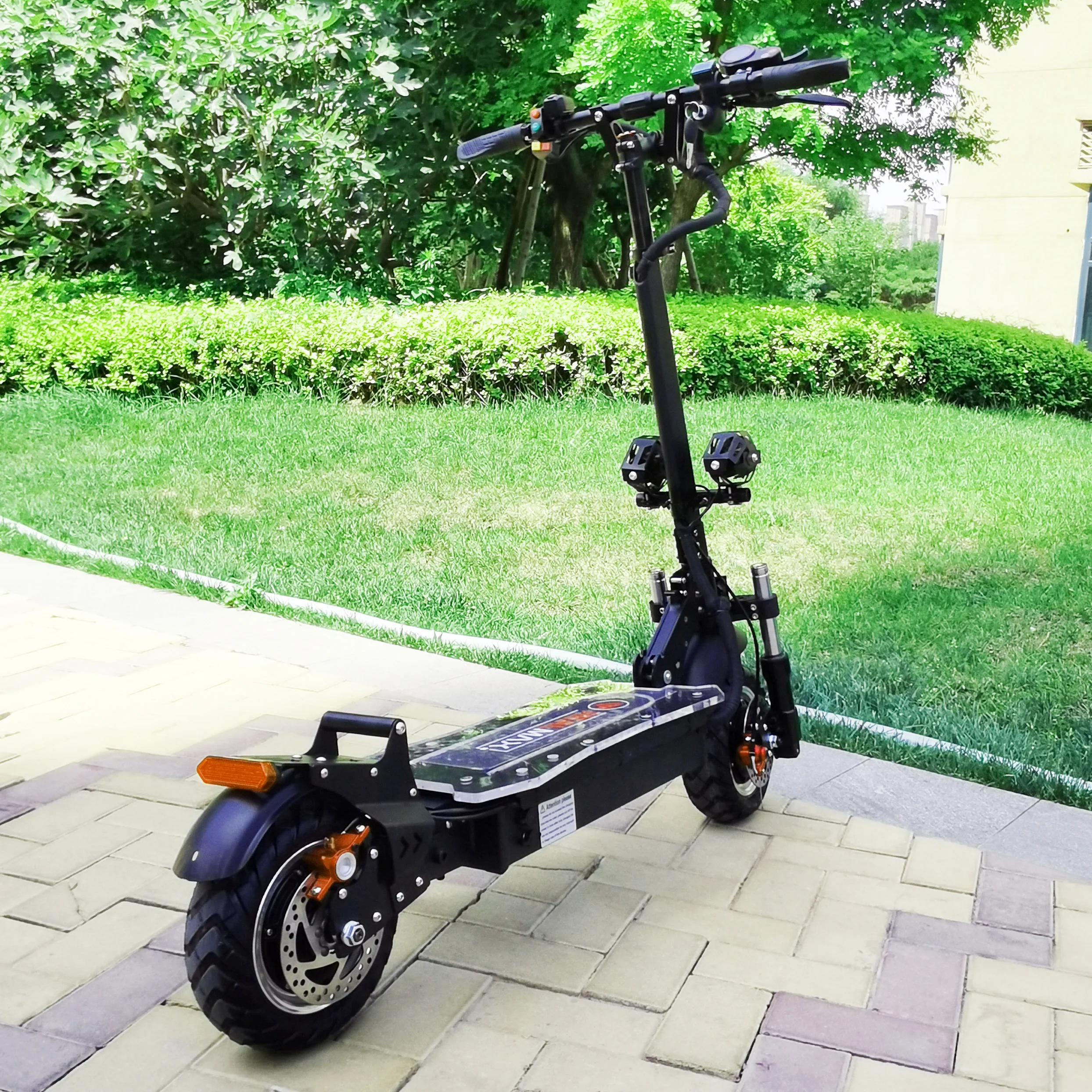 

2020 alibaba hot sell powerful dual motor 3200w 10inch 52V e scooter electric Scooters with seat long range, Blue