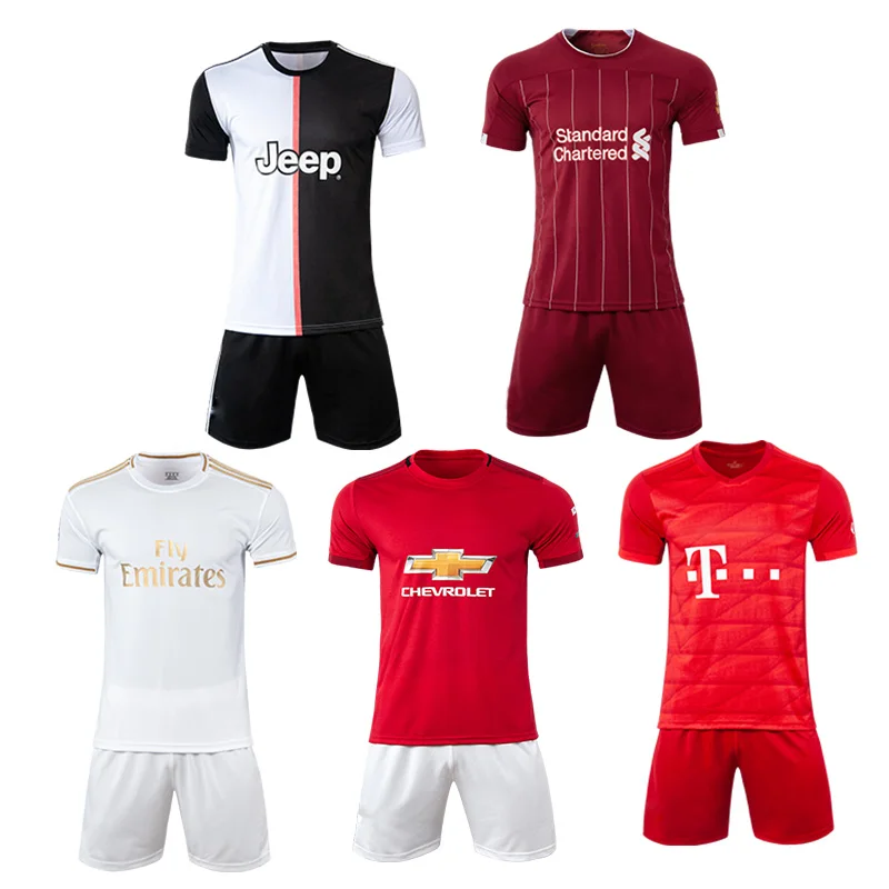 Thai quality football shirt maker soccer jersey set club football jersey soccer shirt with shorts