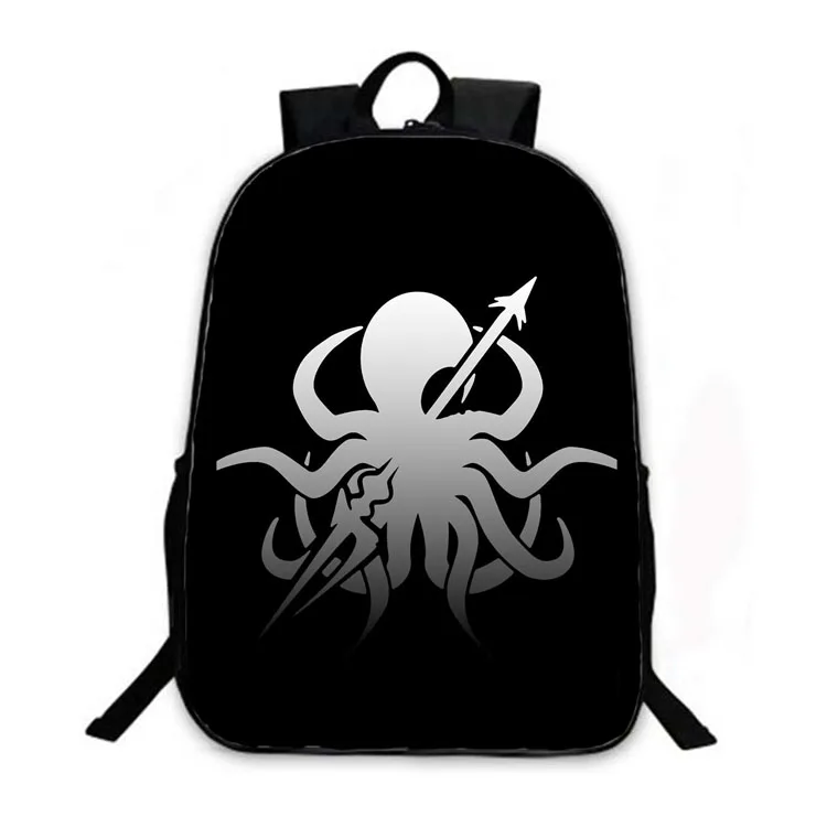 

Arknights game cartoon 3D backpack sublimation bookbags, Black or customized