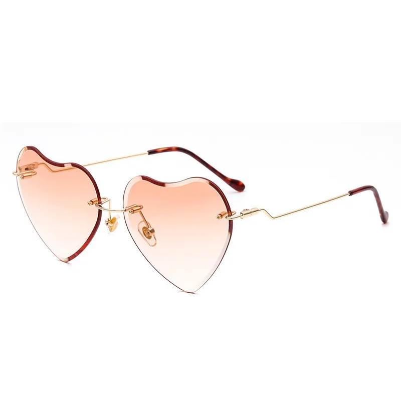 

Unique Sunglasses Trending Luxury with Rhinestone Blue Frameless Designer 2021 Sun Glasses Women