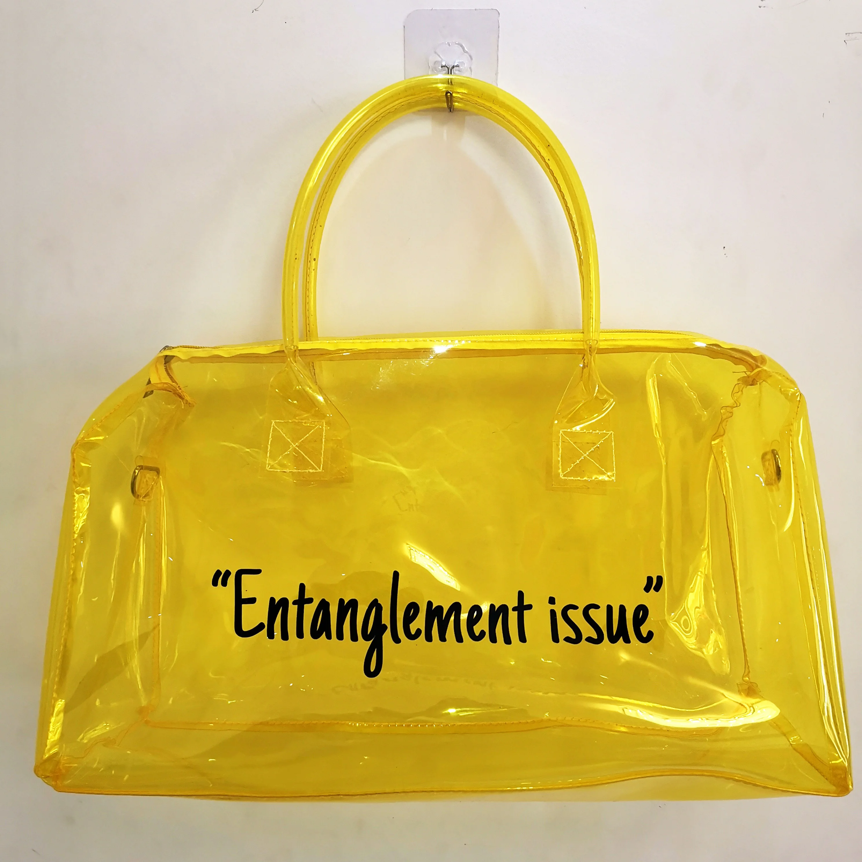 

Women Eco-friendly Custom Print Logo Transparent clear duffle bag Gym Sport pvc clear duffle bag, Customers' requirement