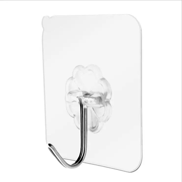 

Self-Adhesive Transparent Non-Mark Wall Hook Household Kitchen Storage Non-Drilling Hanger Hook Creative Non-Mark Wall Hook