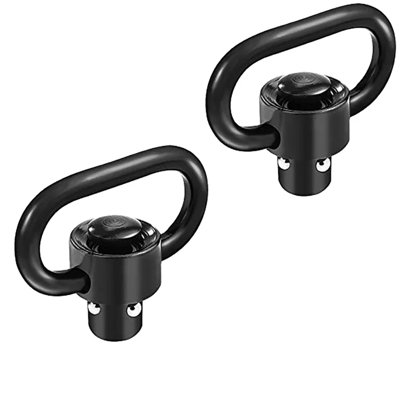 

Rifle Push Button Quick Detach Release QD Sling Swivel Scope Mount Ring, Black