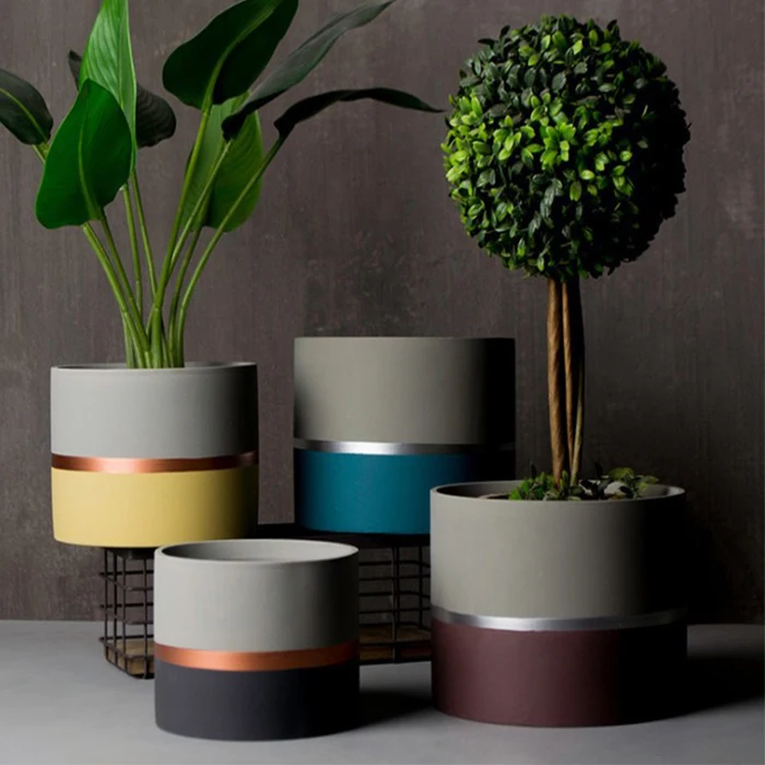 

Simple Nordic Style Cement Planters Custom Flower Pots, As show or customized