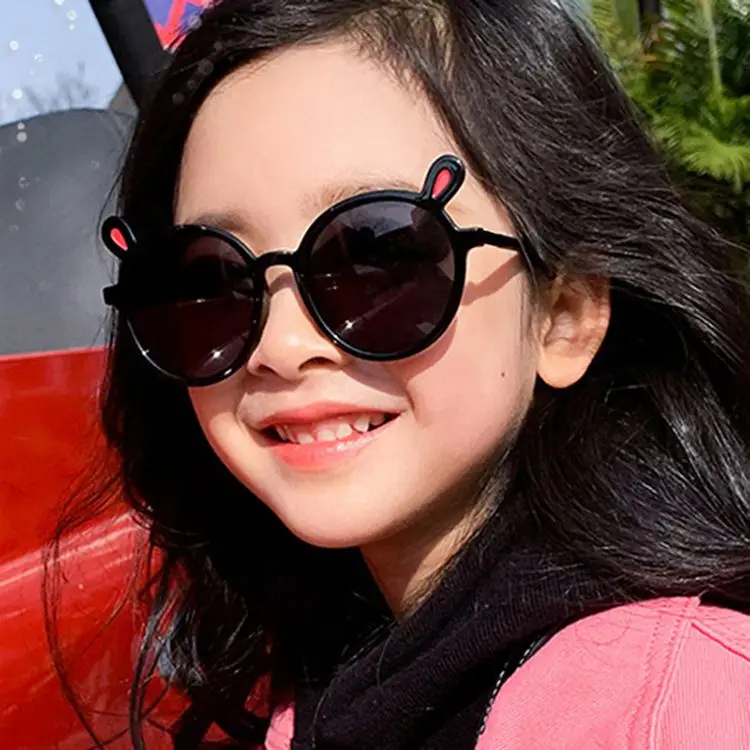 

Summer Cute Rabbit Ear Shape Round Frame Sunglasses Transparent Eyewear For Children, Colors