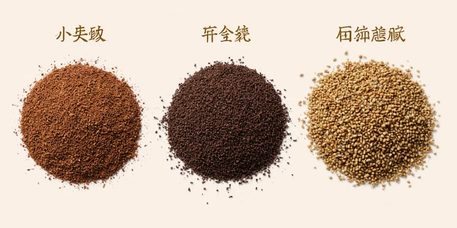 Spice aisle showing various types of pepper