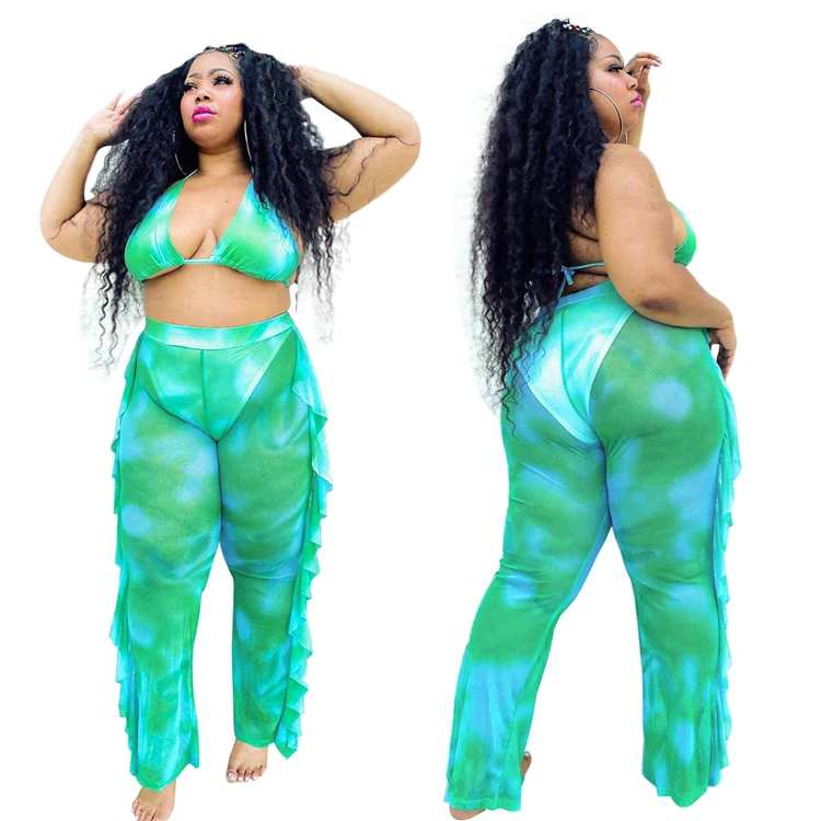 

Ready For Ship 2020 Plus Size Women Clothing Fashion Women2 Piece Set Plus Size Swimwear