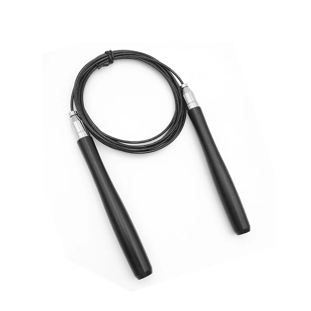 

New design self locking patent skipping rope steel wire with metal handle double bearing jump rope