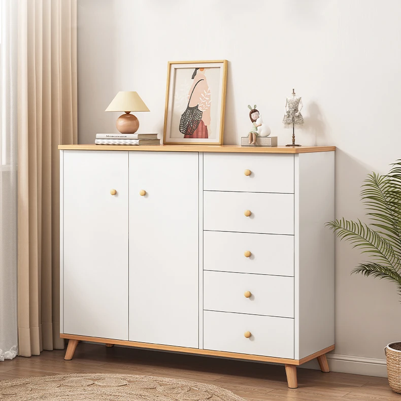 

Solid wood drawer type bedroom shelf narrow bedside multi-storey slot storage cabinets, Customized