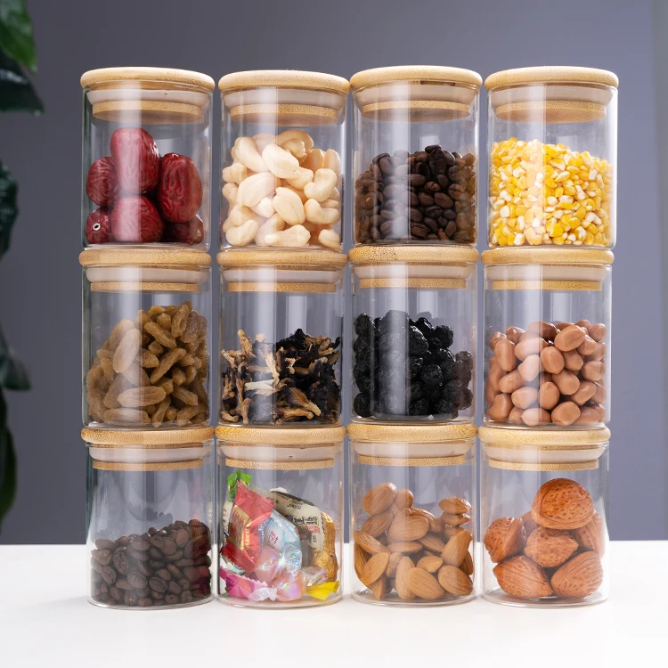 ODM/OEM 12pcs Eco-friendly High Borosilicate Glass Food Storage Jar Set