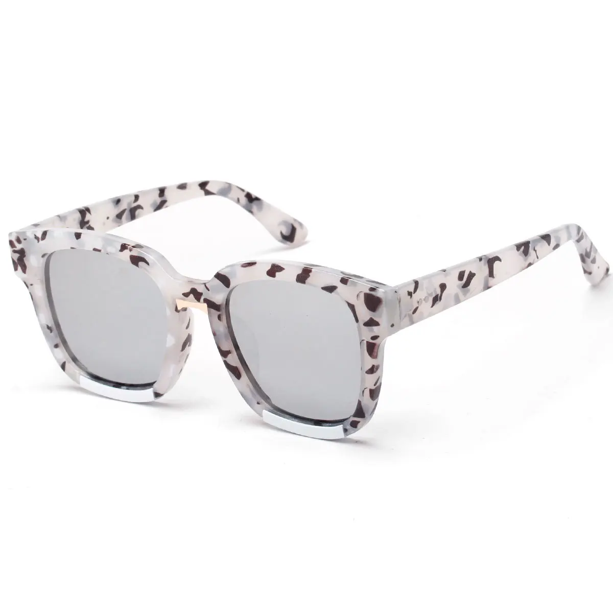 

1690 New design custom logo UV400 plastic women men shades white rock square sunglasses