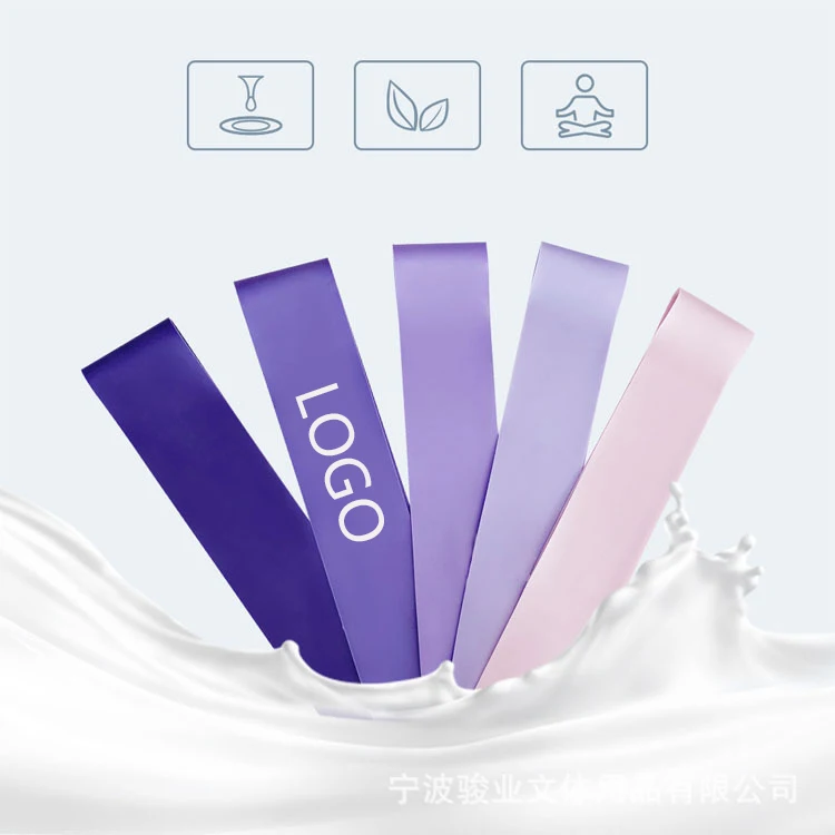 

The new listing Gym fitness Custom printed logo Yoga Stretch Band Latex exercise mini loop band resistance band sets