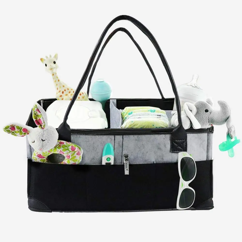 

2020 New Design Newborn Registry Must Have Baby Diaper Caddy Organizer, Grey