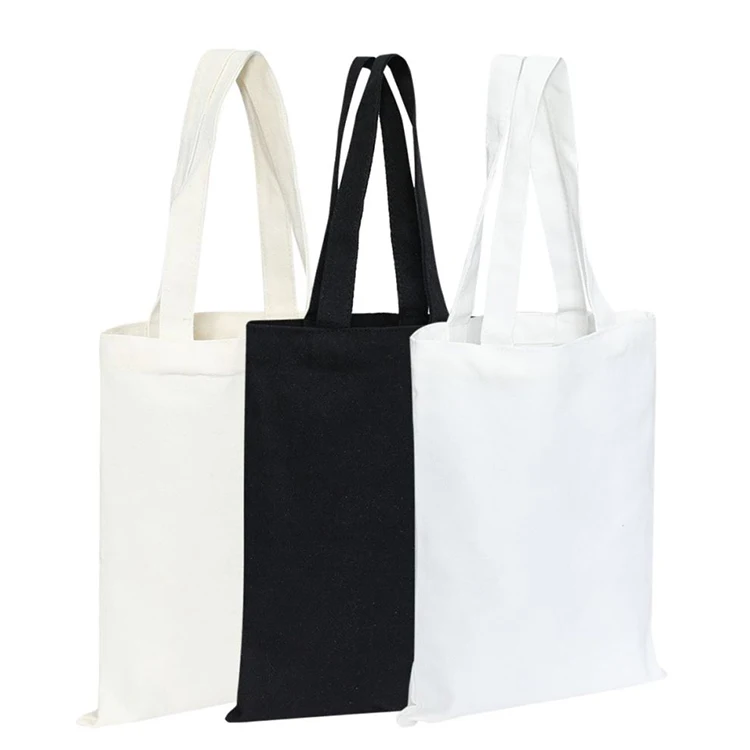 

cheap customize printing logo tote shopping bags blank Polyester cotton canvas bag in stock