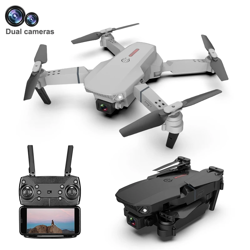 

WiFi FPV Drone with Dual 4K HD Camera and Wide-Angle Live Video Drone Mini E88