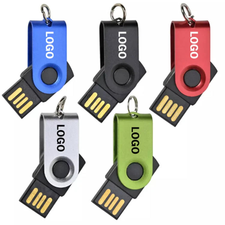 Customized Logo Thin Swivel Usb Flash Drive 2.0 3.0 Metal Usb Pendrive 2GB,4GB,8GB,16GB,32GB Memory Stick Disk Thumbdrive - ANKUX.COM