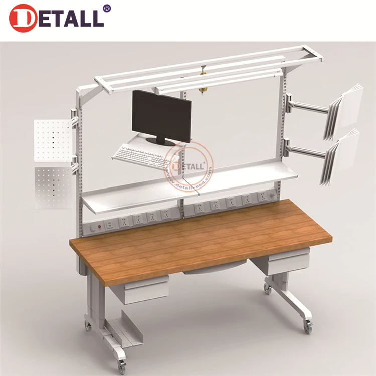 Detall esd electronic workbench with led lighting