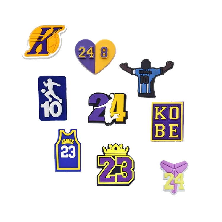 

Assorted Designs Available Promotional Shoes Decoration Charms Soft PVC basketball Shoe Charms For Croc luxury charms, As pictures show