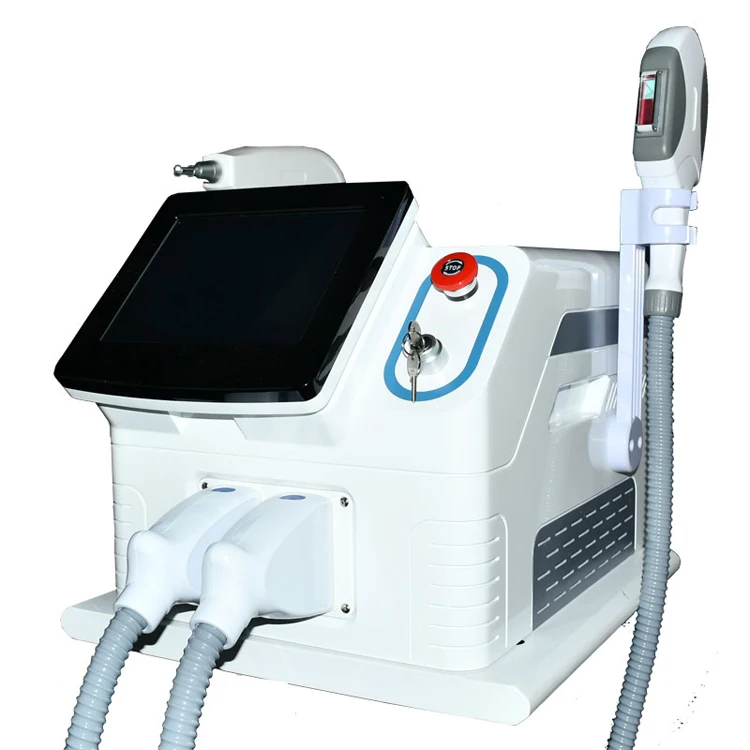 

2 In 1 OPT IPL SHR E-light Permanent Hair Removal 755nm Q Switched Nd Yag Laser Whitening Pigment Tattoo Removal Machine