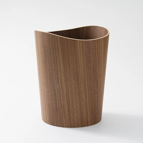 

Garbage bin Nordic Japanese wooden trash can home creative storage bucket hotel living room office waste basket garbage cans, As photo