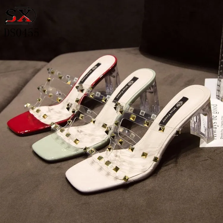 

Fashion New Style Ladies Heels Sexy Pumps Transparent Shoes PVC Clear High Heel Women Shoes