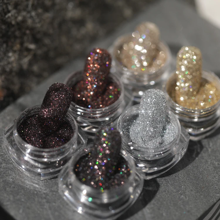 

2021 Hot Selling nail acrylic glitter powder shiny nail diamond powder for nail decoration, 14 colors