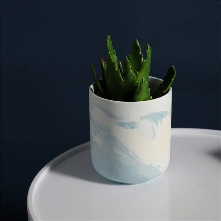 

modern desktop decorative mini indoor home decor ceramic planter plant pot for succulent flower, Customized