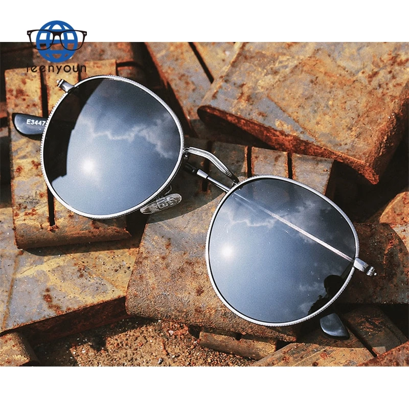 

Teenyoun 3447 Brand Designer Small Round Sunglasses Men Women Retro Sun Glasses Male Female Metal Frame Eyewear Driving UV400