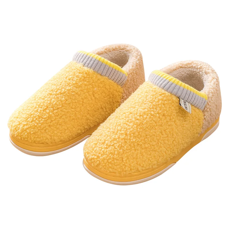 

Autumn and winter cotton-padded slippers men indoor home warm non-slip couples thick soles outside winter cotton-padded shoes