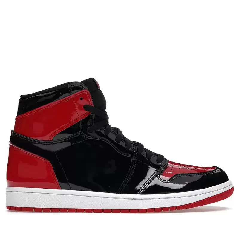 

2021 Bred Patent retro 1s high Black Varsity Red Designer Basketball Shoes Jump men and women Sneakers Outdoor Trainers with box