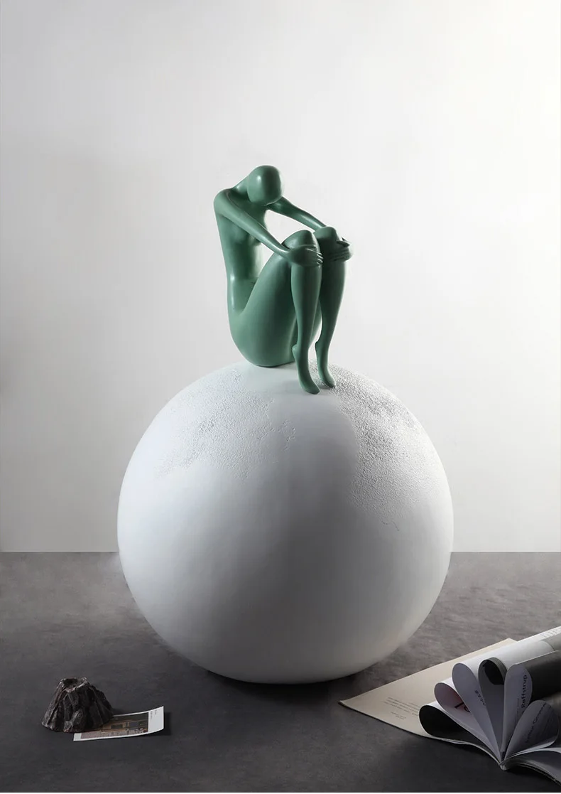 用于酒店走廊装饰的抽象树脂瑜伽雕像人体雕像雕塑