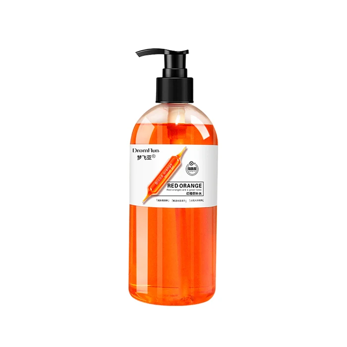 

private label 550ml Gentle Formula Foam Shower Gel set Amino Acid Body Wash with orange extract Vitamin C serum