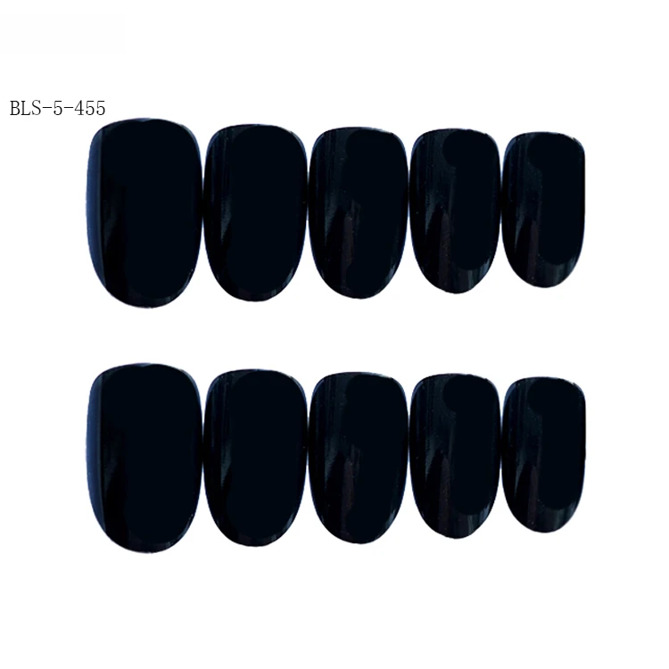 

Manufacturer new best-selling ABS material matte art design ladies fake nails, Multi color
