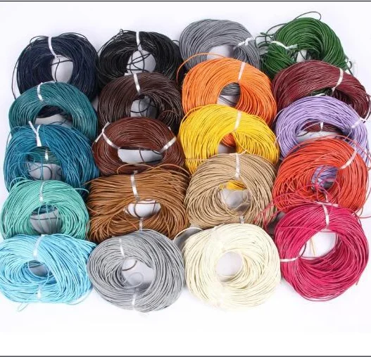 

wholesale  colorful genuine leather cord round leather cord for jewelry making, Mixed color